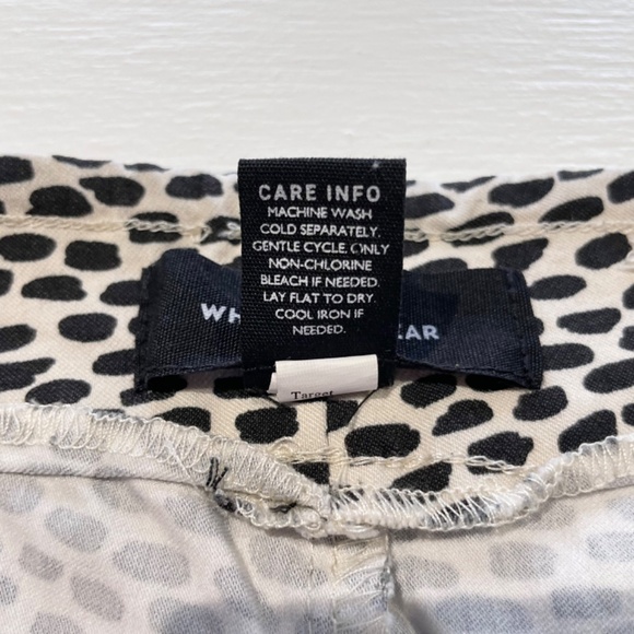 Who What Wear Animal Print High Rise Ankle Crop Skinny Pants Cream Black Size 8 - Picture 13 of 13
